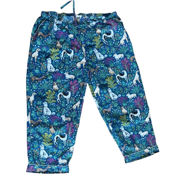 Printfresh Lightweight Flannel Long PJ Set in Must Love Dogs Color Indigo 2X - Picture 8 of 15